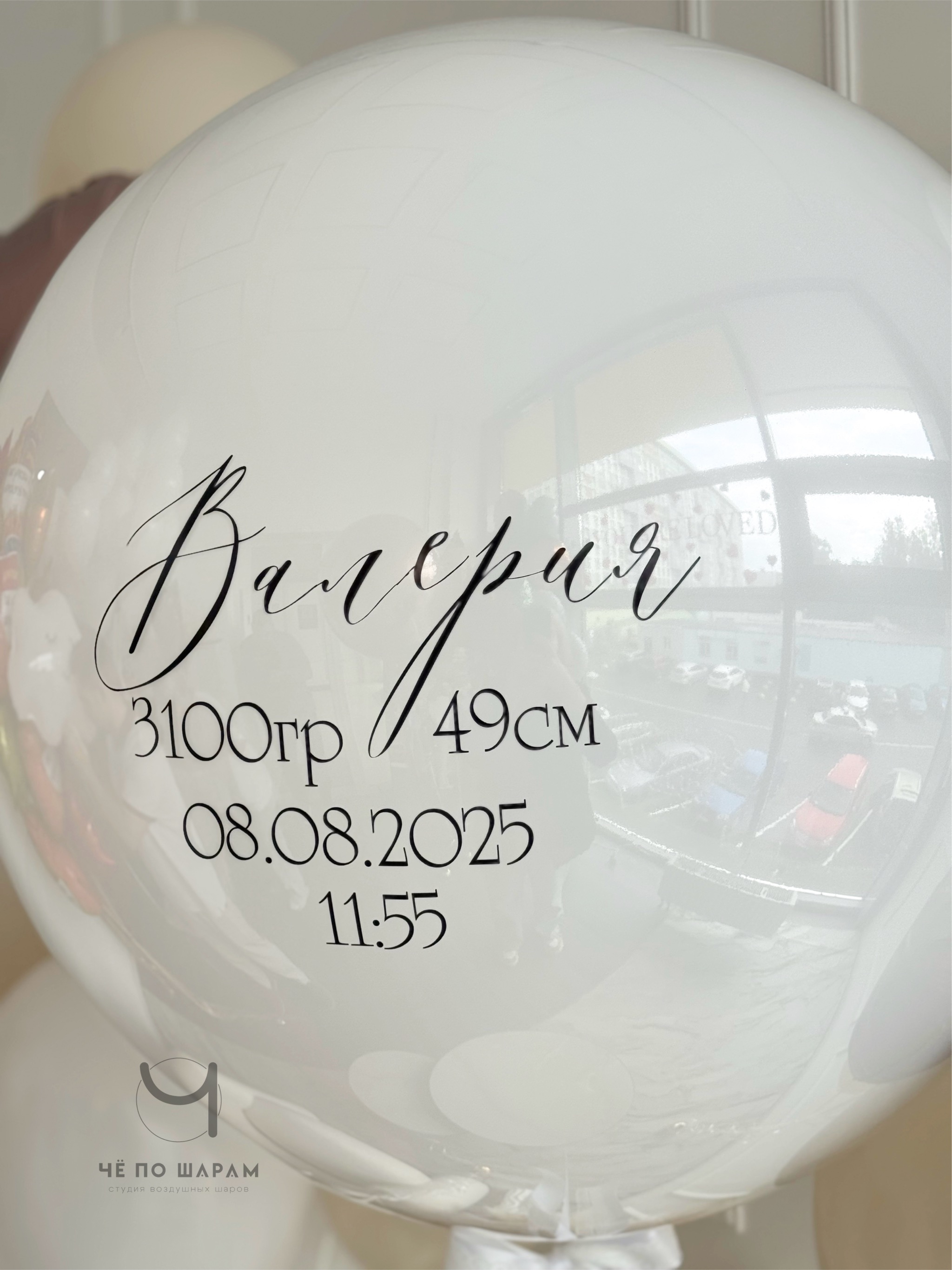 Шары на выписку дочки с облаком и большим шаром с надписью фото 5